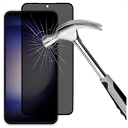 Samsung Galaxy S23 FE Pełne Zabezpieczenie Ekranu ze Szkła Hartowanego Privacy - Czarna Krawędź