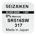 Bateria Seizaiken 317 SR516SW Silver Oxide - 1.55V
