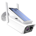 Wodoodporna Solarna Kamera Bezpieczeństwa ABQ-Q1 - Biel