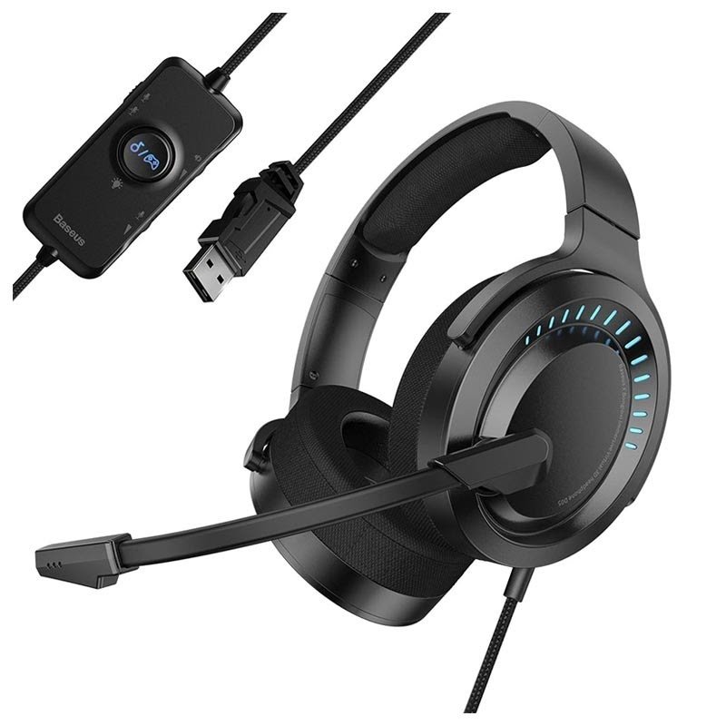 Baseus Gamo D05 RGB gaming słuchawki Gaming zestaw słuchawkowy od Baseus
