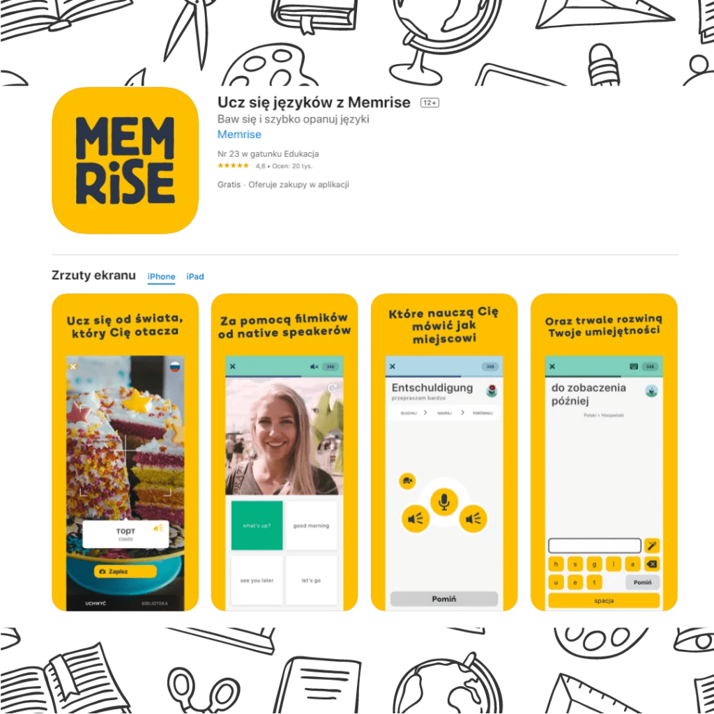 Aplikacja do nauki języków Memrise