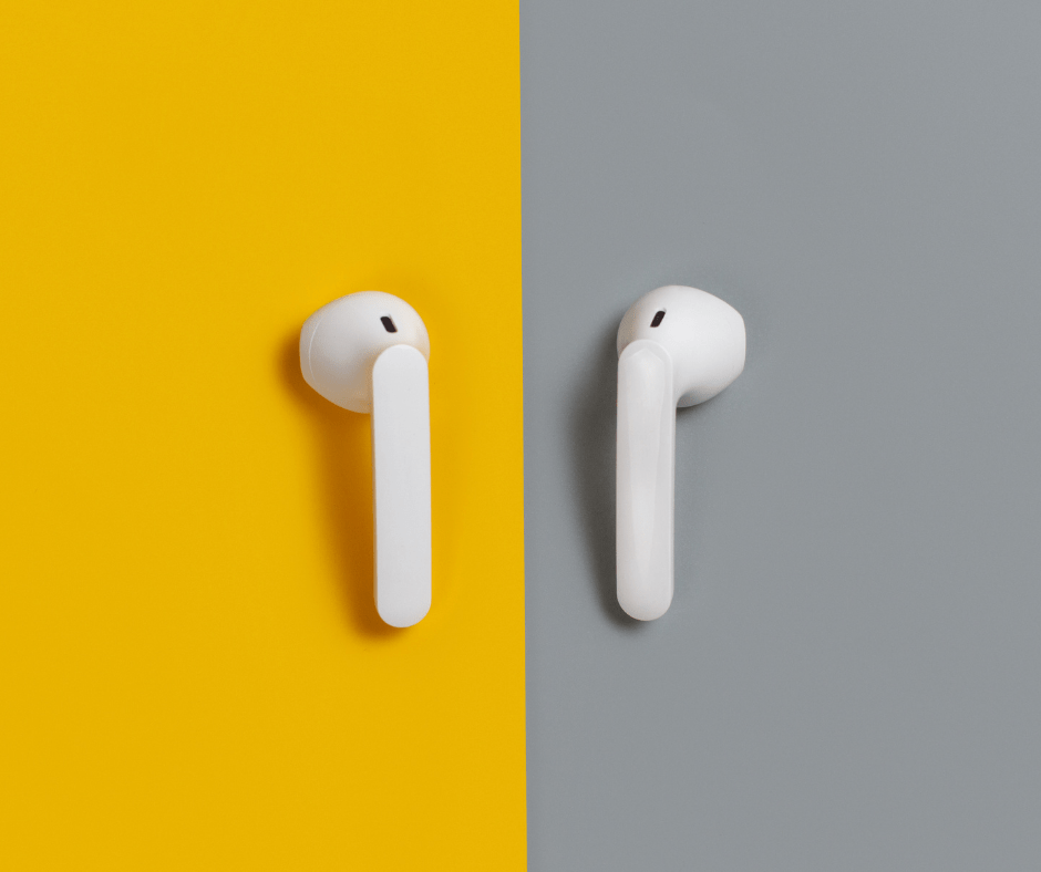 Douszne białe słuchawki Bluetooth