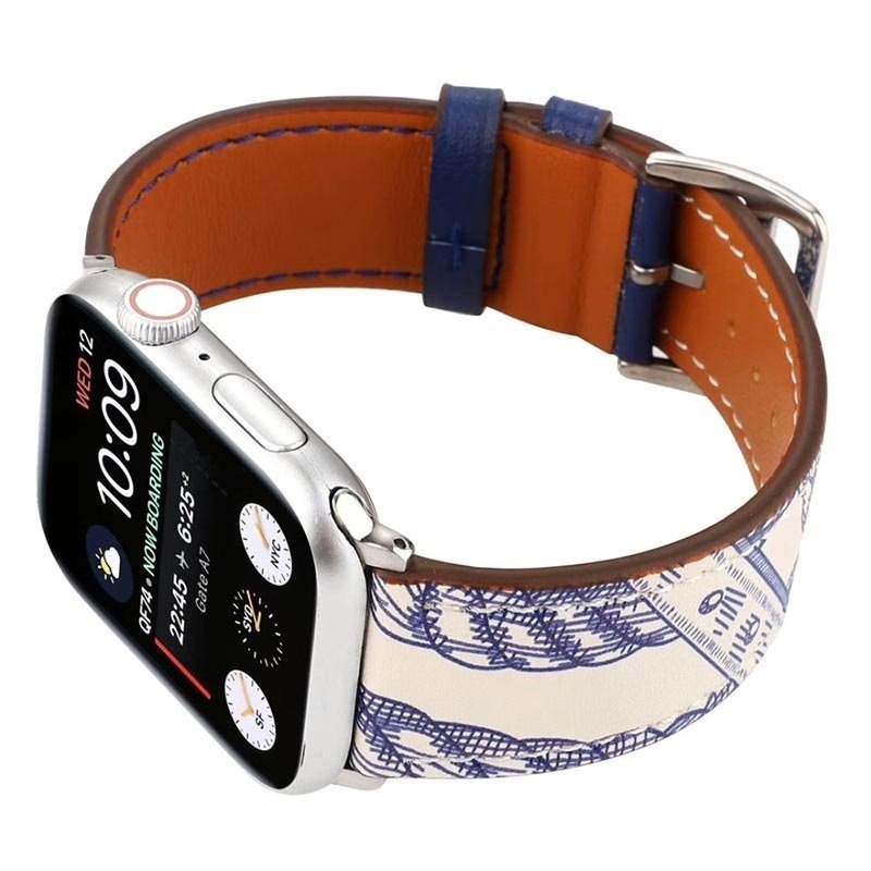 Skórzany pasek z nadrukiem do Apple Watch Pasek z nadrukiem ze skóry do iWatcha