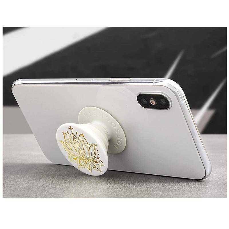 Popsocket ze złotym motywem Popsocket ze złotym kwiatem lotosu