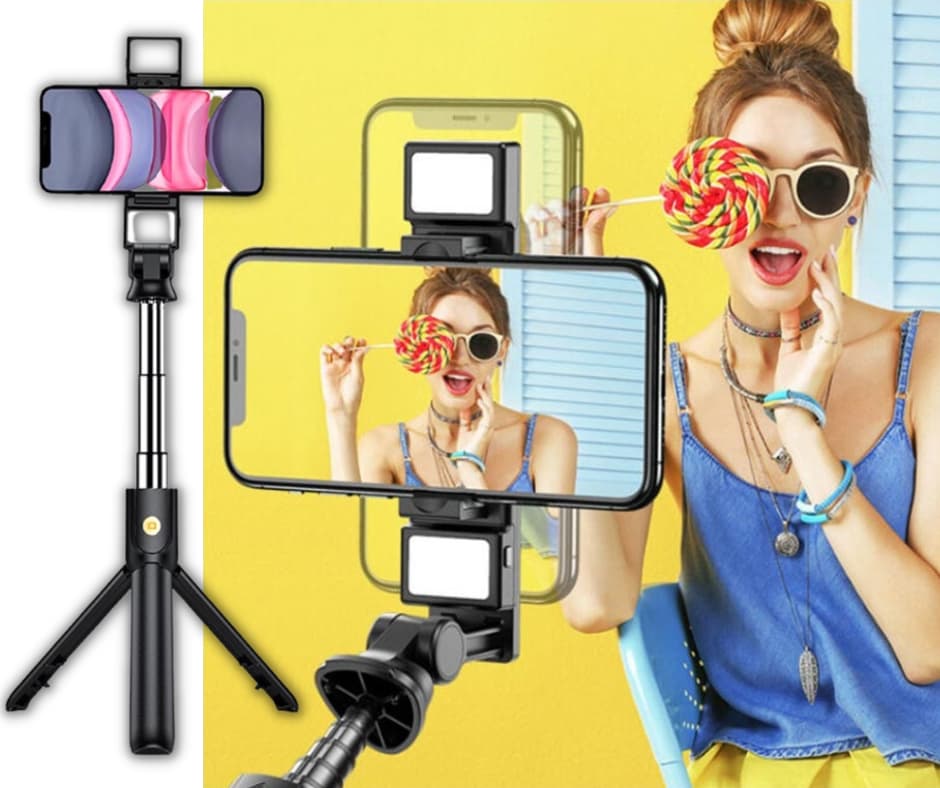 Selfie stick ze statywem Kijek do selfie ze statywem