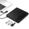 005 Zewnętrzny napęd optyczny USB-C/USB z czytnikiem kart SD/TF - odtwarzanie i nagrywanie płyt CD/DVD