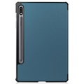 Samsung Galaxy Tab S7/S8 Etui Folio z Serii Tri-Fold - Ciemna Zieleń