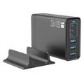 Ładowarka biurkowa GaN 135W / 6-portowa szybka stacja ładująca - 3x USB-C, 3x USB-A