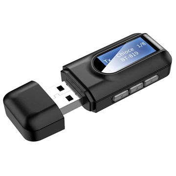 Adapter Audio Bluetooth 2 w 1 RT11 z Wyświetlaczem LCD - Czarny