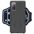 Odpinana Sportowa Opaska na Rękę 2-w-1 do Samsung Galaxy S20 FE - Czarna