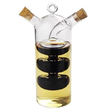 Szklana butelka z dozownikiem oliwy i octu 2 w 1 - pojemność 350ml/80ml - wolna od BPA