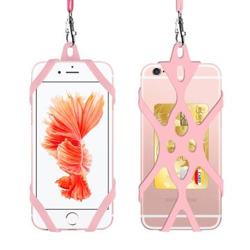 Pasek na szyję 2 w 1 z silikonowym etui do smartfona 6.5"