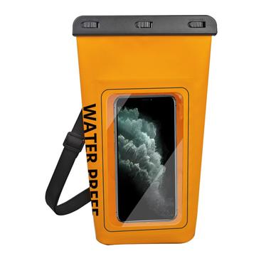Wodoodporny suchy worek o pojemności 2 l z etui na smartfon z ekranem dotykowym - pomarańczowy