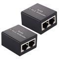 Zestaw 1 do 2 złączy rozgałęźnych RJ45 Wtyczki liniowe LAN Adapter przedłużacza kabla Ethernet - 2 Szt.
