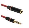 Przedłużacz kabla audio z wtykiem 3,5 mm - 1,3 m, czerwony