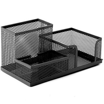 3-komorowy metalowy organizer na biurko