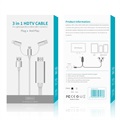 Kabel HDMI 3-w-1 - Lightning, Type-C, MicroUSB