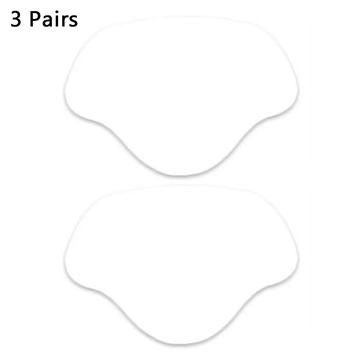 3 pary nakładek na pięty do butów i trampek, wkładki na pięty - 8.5x5.8cm - Biel
