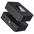 Transmiter Audio 3-w-1 z Bluetooth i Ekranem LCD - Czarny