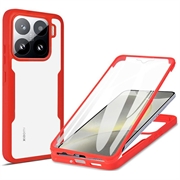 Xiaomi 15 Etui z Serii 360 Protection - Czerwień / Przezroczyste