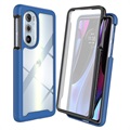 Motorola Edge 30 Pro Etui z Serii 360 Protection - Błękit / Przezroczyste