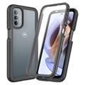 Motorola Moto G51 5G Etui z Serii 360 Protection - Czerń / Przezroczyste