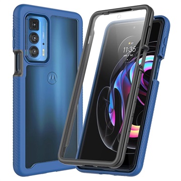 Motorola Edge 20 Pro Etui z Serii 360 Protection - Błękit / Przezroczyste