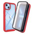 iPhone 14 Max Etui z Serii 360 Protection - Czerwień / Przezroczysty