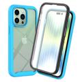iPhone 14 Pro Etui z Serii 360 Protection - Lazurowy / Przezroczysty