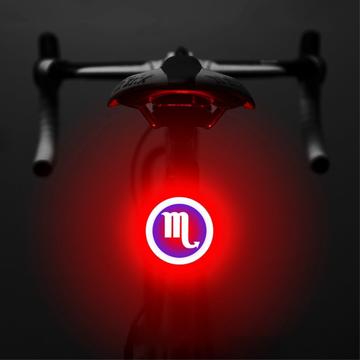 3664 Kreatywne tylne światło rowerowe IPX2 Wodoodporne małe światło rowerowe LED z obsługą ładowania USB do jazdy na rowerze na zewnątrz - Scorpio