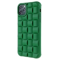 iPhone 11 Pro Silikonowe Etui w Kształcie Sześcianu 3D - Zielone