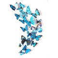 Ozdobny Zestaw Naklejek Ściennych 3D, Motyle DIY - Niebieskie