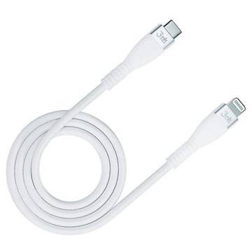 Kabel Danych i Ładowania 3MK HyperSilicone USB-C/Lightning - 1m - Biały