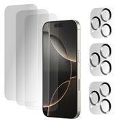 Zestaw Osłon z Hartowanego Szkła iPhone 16 Pro Max - 6 Szt. - Transparentny