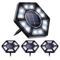 4-pak solarnych lamp gruntowych / wodoodpornych lamp ogrodowych - 12 diod LED w kolorze białym