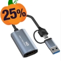 Karta do Przechwytywania Video z Wejściem Mikrofonowym i Wyjściem Liniowym - USB 2.0, HDMI