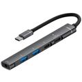 Wielofunkcyjny koncentrator USB-C 5 w 1 ze stopu aluminium