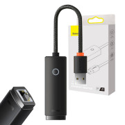 Adapter sieciowy Baseus Lite Series USB do RJ45 WKQX000001, 100Mbps - czarny