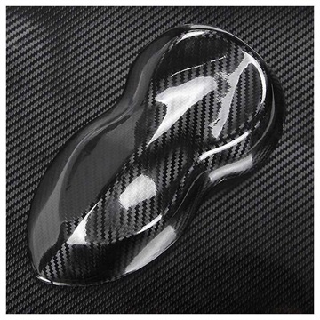 5D Vinyl Carbon Fiber Textured Car Wrap - Black