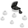 6 części zamiennych końcówek do słuchawek Miękkie silikonowe nakładki na słuchawki do Samsung Galaxy Buds2 - białe