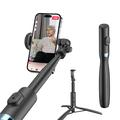 8-sekcyjny Kijek do selfie Bluetooth ze Statywem - czarny