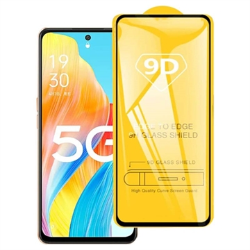 Oppo A1 Hartowane Szkło Ochronne 9D Full Cover - Czarna Krawędź