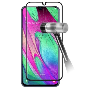 Samsung Galaxy A40 Szkło Hartowane 9D - Pełne Zabezpieczenie - Czarne