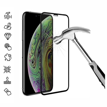 iPhone 11 Pro/XS Hartowane Szkło Ochronne 9D Full Cover - Czarna Krawędź