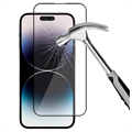 iPhone 14 Pro Hartowane Szkło Ochronne 9D Full Cover - Czarna Krawędź