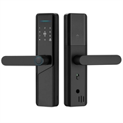 A1 Tuya WiFi Inteligentny zamek do drzwi z czytnikiem linii papilarnych, dynamicznymi hasłami i NFC - czarny