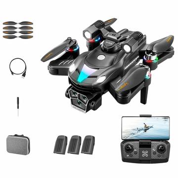 Bezszczotkowy dron RC A168 z podwójną kamerą 8K i optycznym przepływem powietrza - czarny