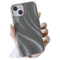 iPhone 14 Powlekane Etui z TPU z Serii Abstract - Siwy
