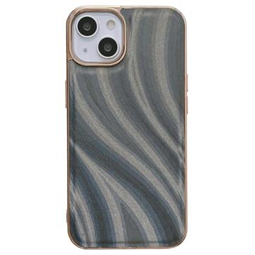 iPhone 14 Powlekane Etui z TPU z Serii Abstract - Czarne