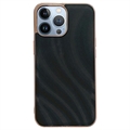 iPhone 14 Pro Max Powlekane Etui z TPU z Serii Abstract - Czarne